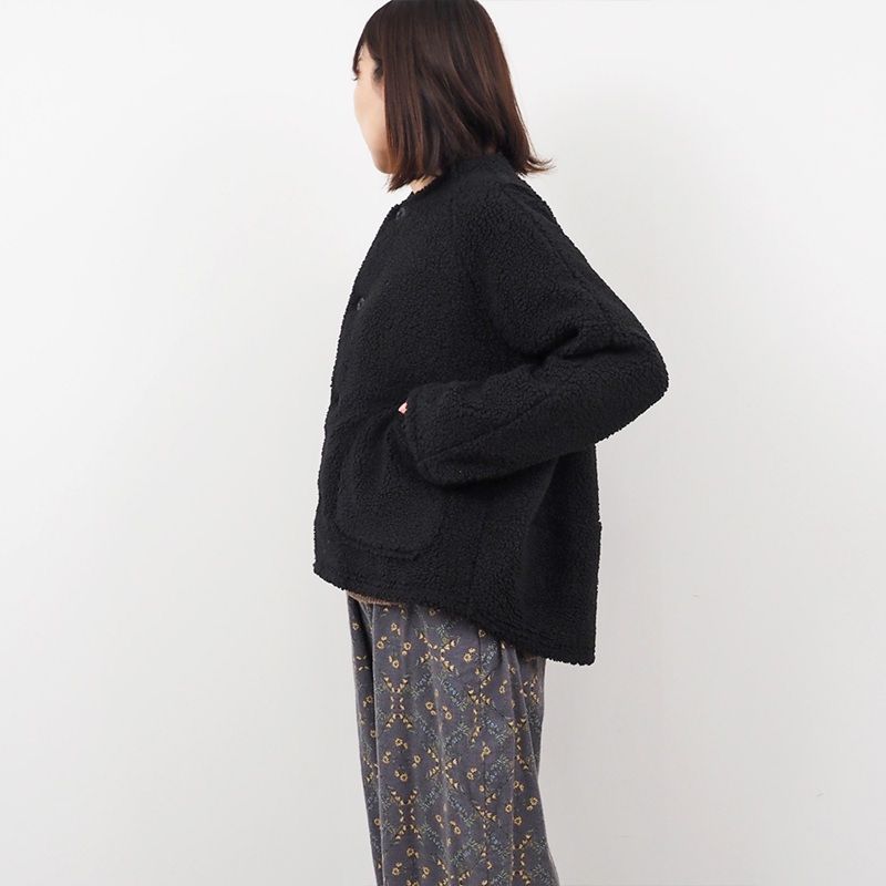 もこもこプードルパイル ラグランジャケット モカ