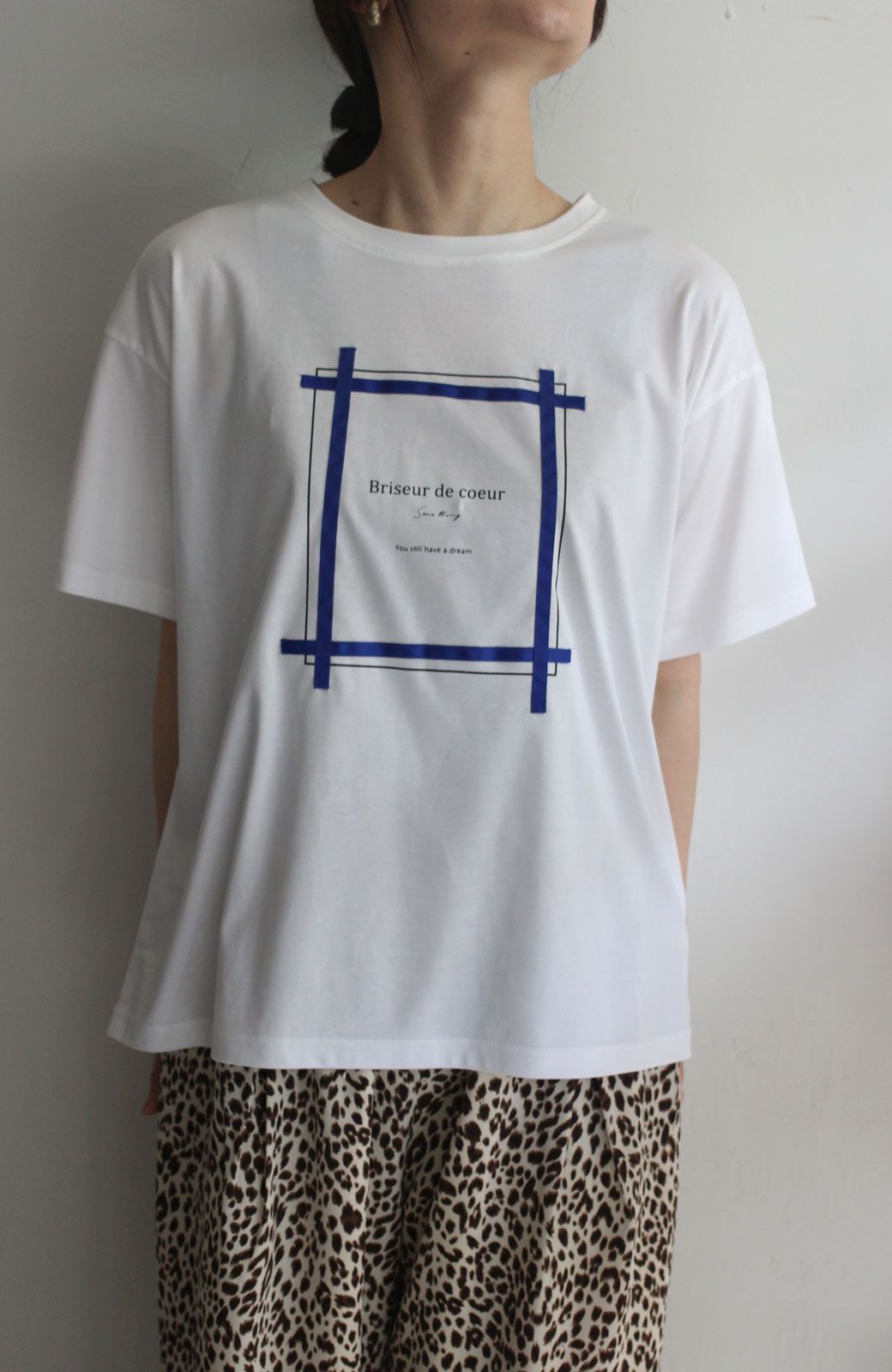 グログランテープTシャツ ホワイト