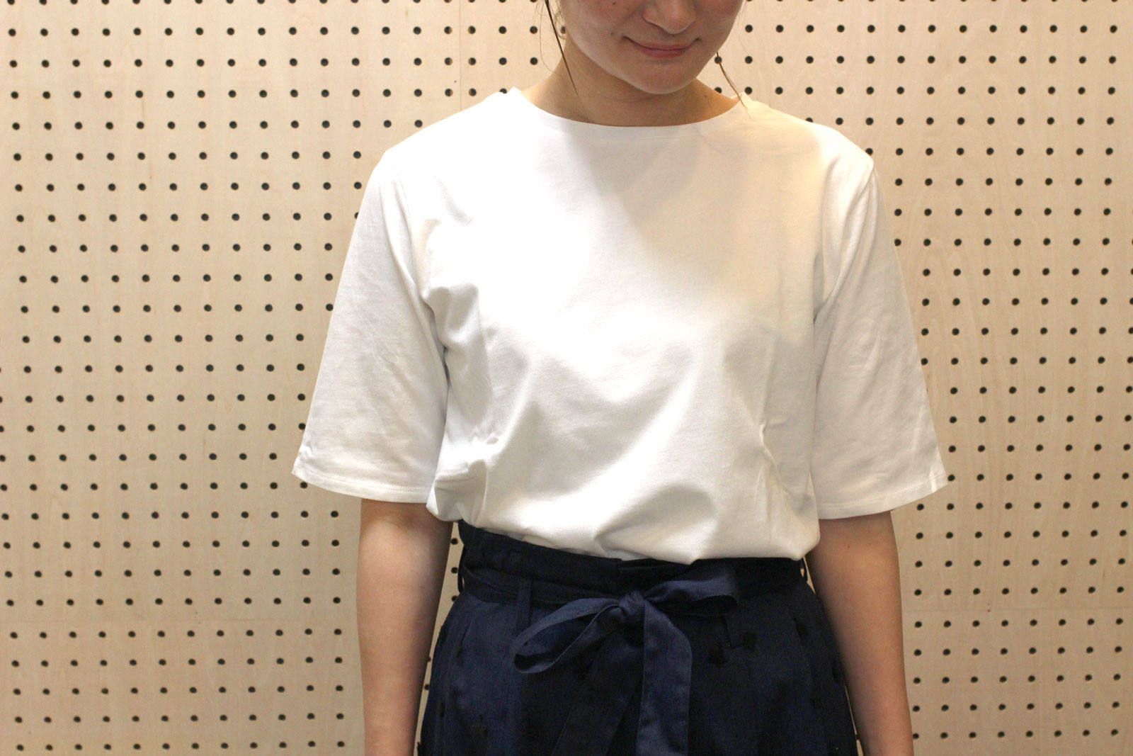 5分袖Tシャツ ブラックボーダー
