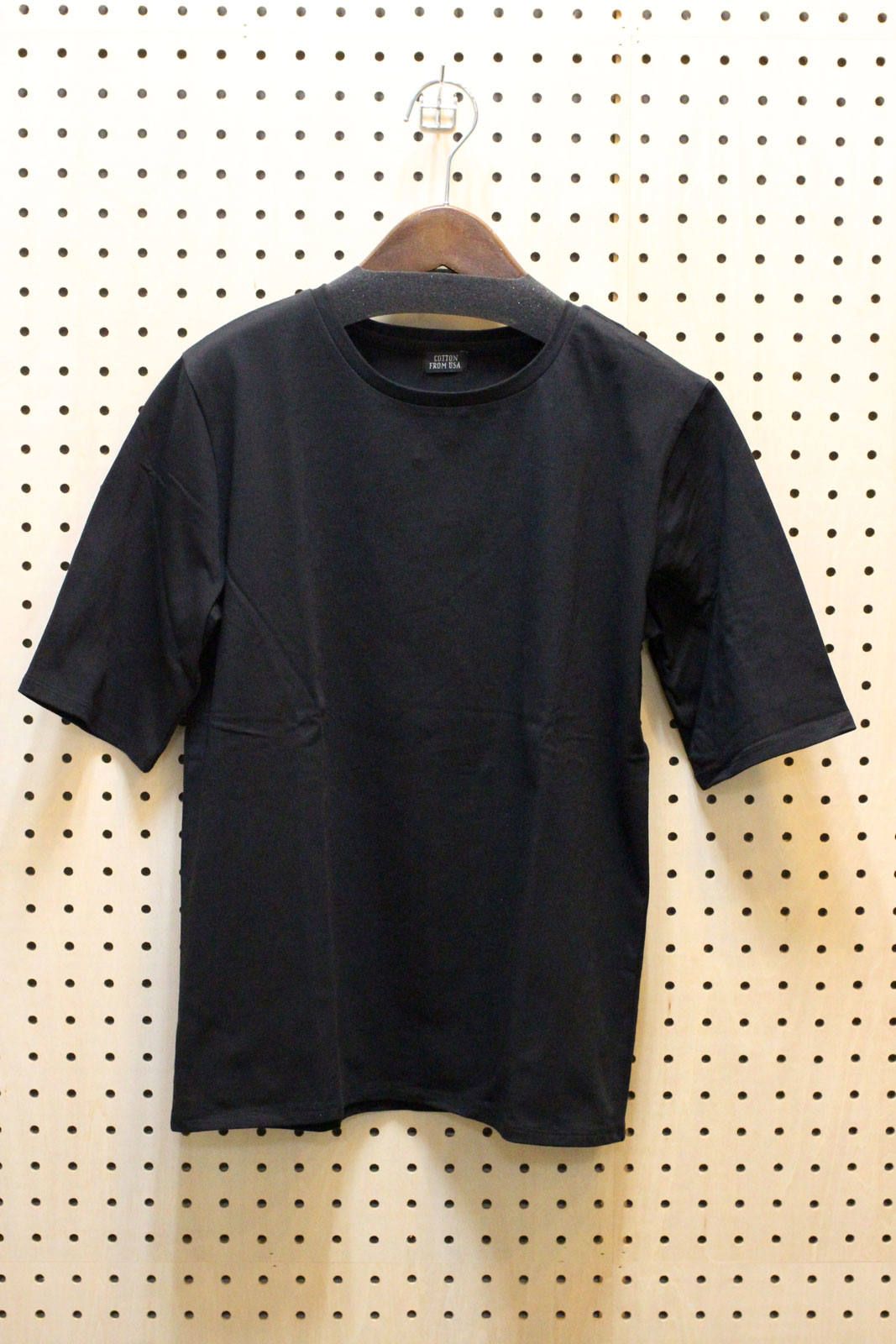 5分袖Tシャツ ブラック