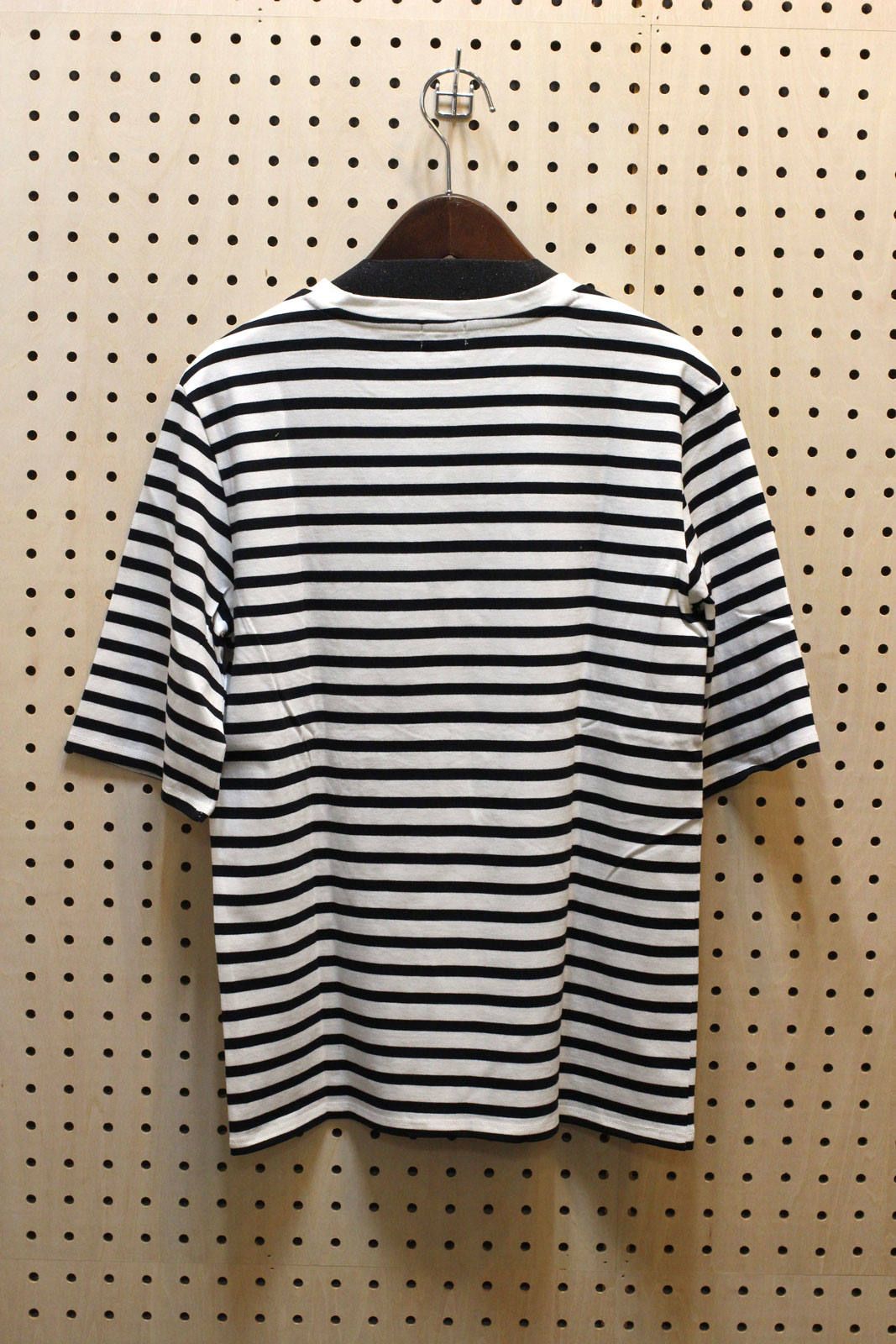 5分袖Tシャツ ブラックボーダー