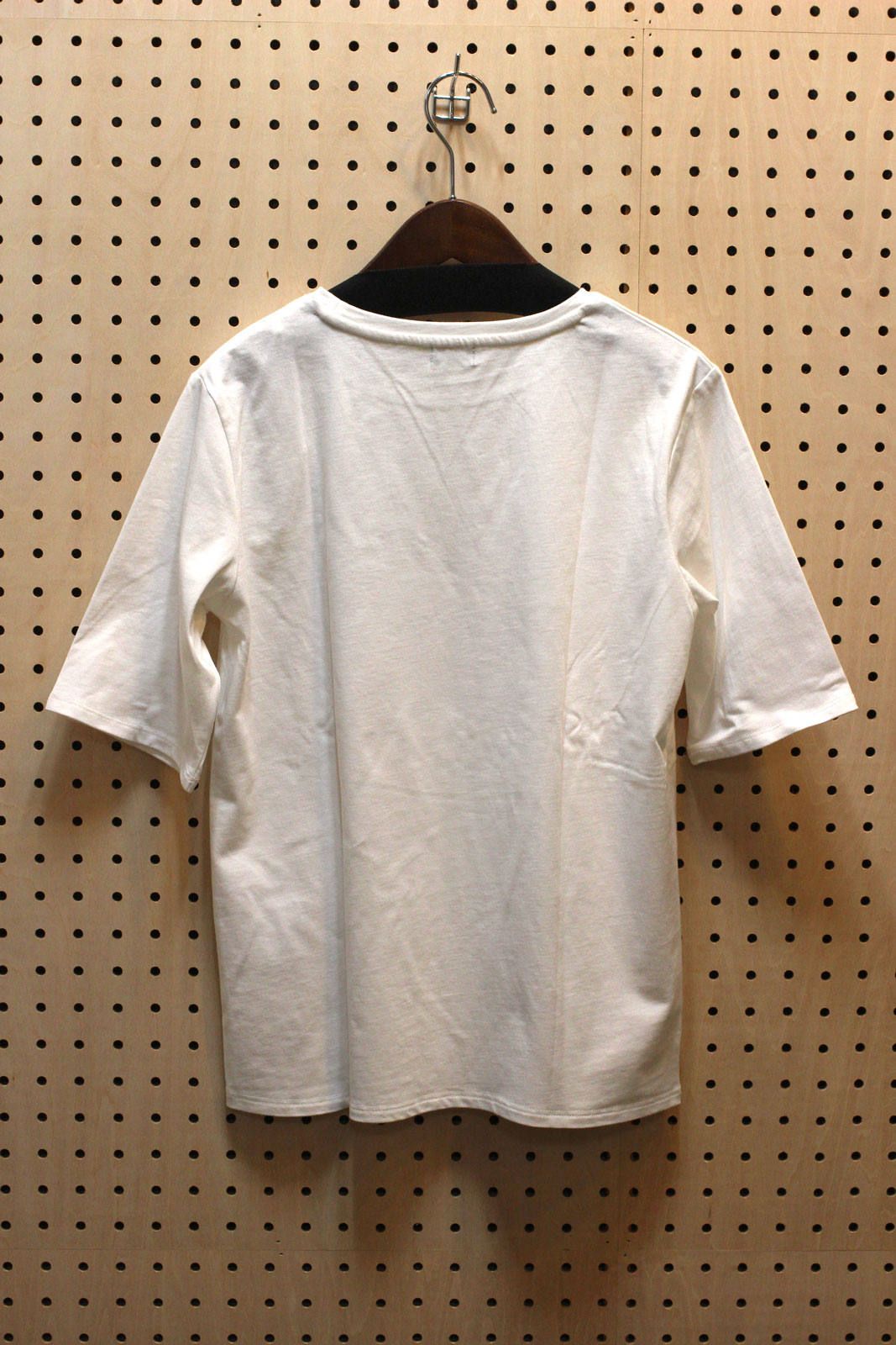 5分袖Tシャツ ホワイト