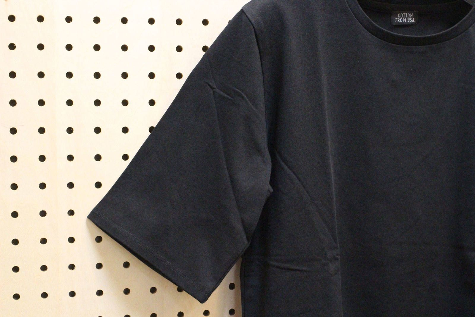 5分袖Tシャツ ブラック