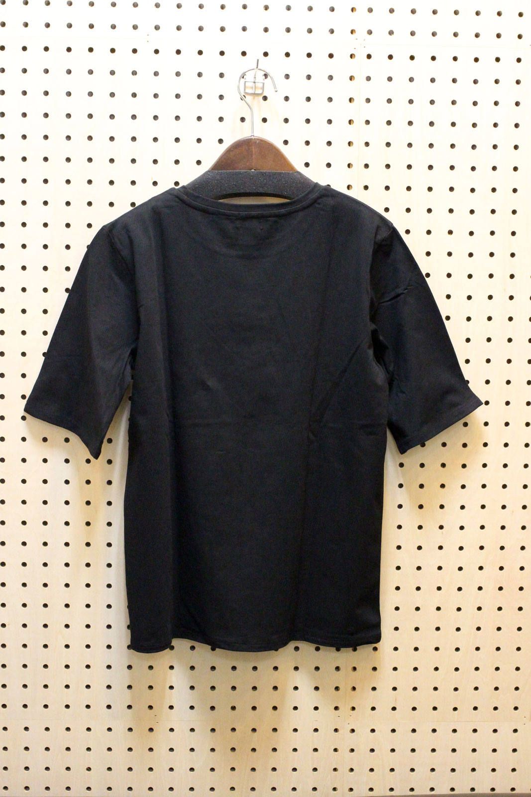 5分袖Tシャツ ブラック