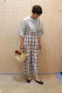 配色ステッチロゴ刺繍Tシャツ ミント