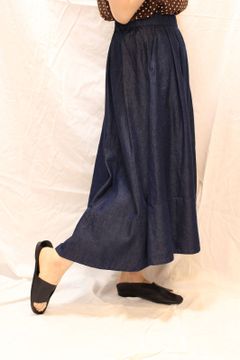 コットンテンセルデニム フィッシュテールスカート