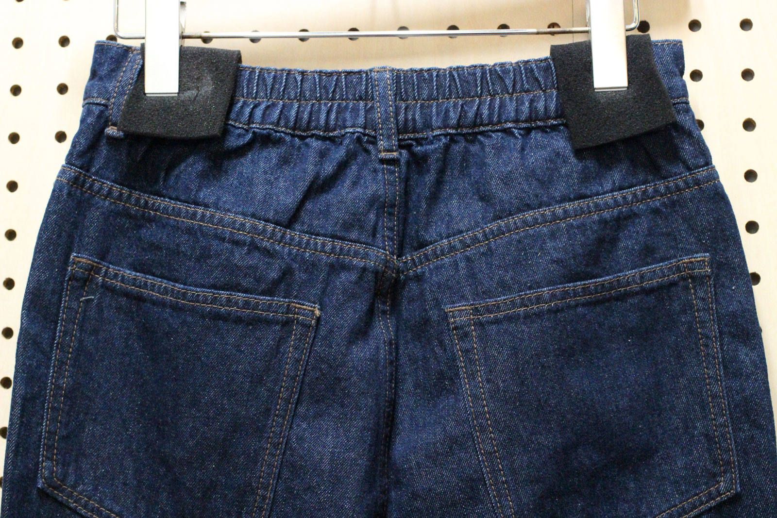 ハイウエストデニムマムパンツ ネイビー