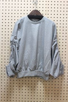 7分袖ギャザープルオーバー グレー