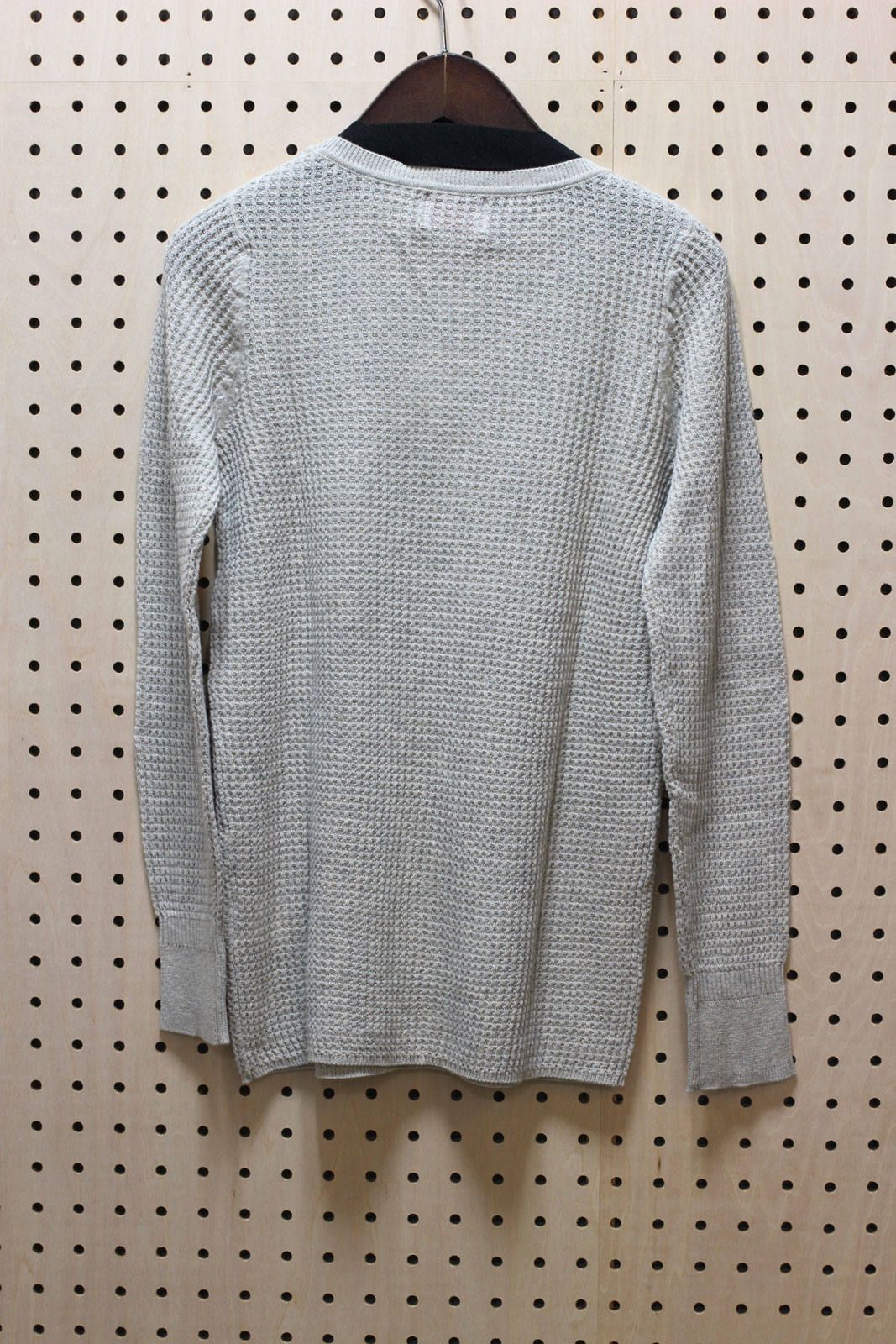 コットンワッフルニットプルオーバー オートミール