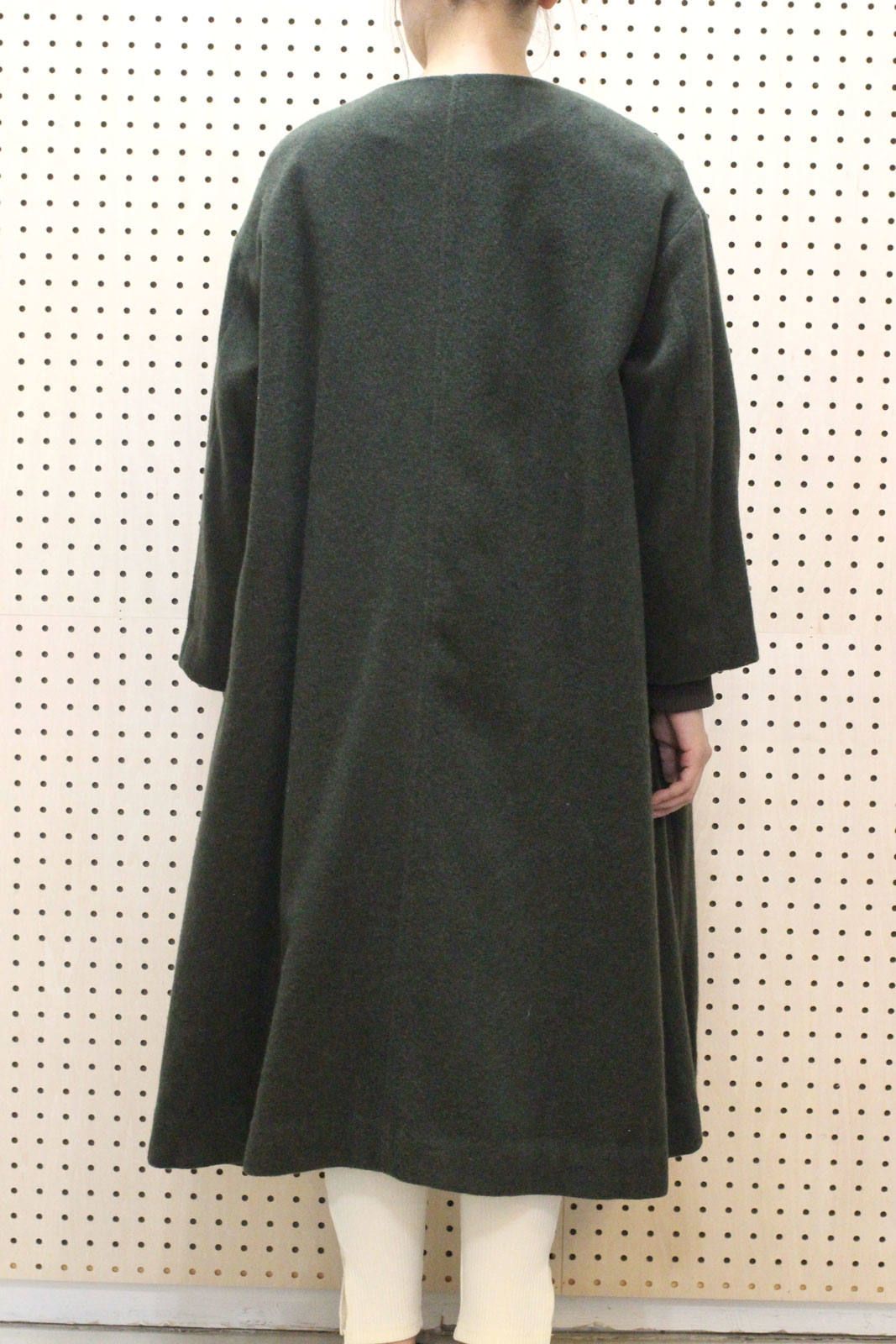 Aラインコート ダークカーキ