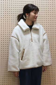 ボアプルオーバーブルゾン アイボリー