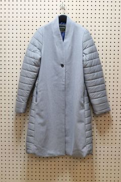 切替ダウンコート グレー