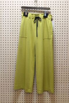 ウールストレッチポンチワイドパンツ マスタード