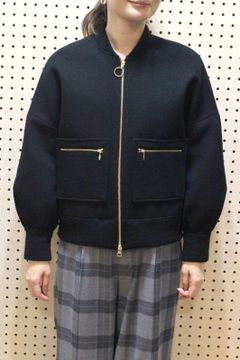ミュール紡ビーバーショートジップブルゾン