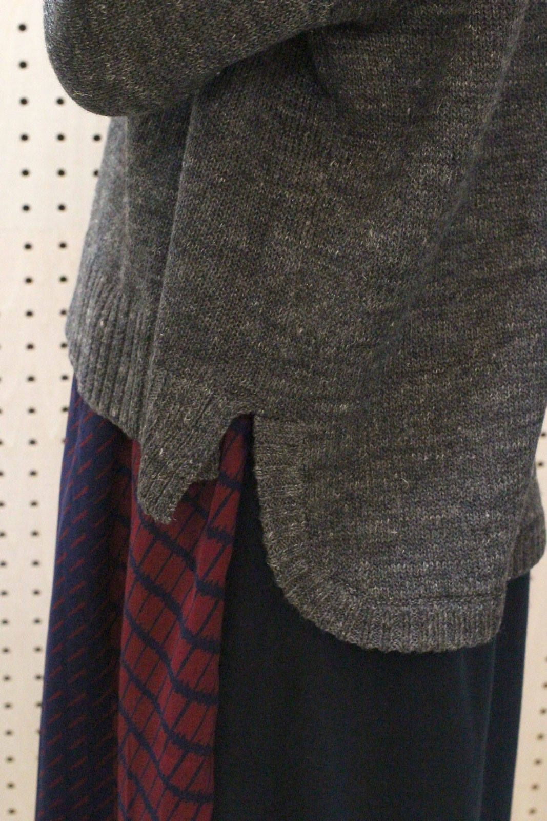 ボートネックニットプルオーバー モカ