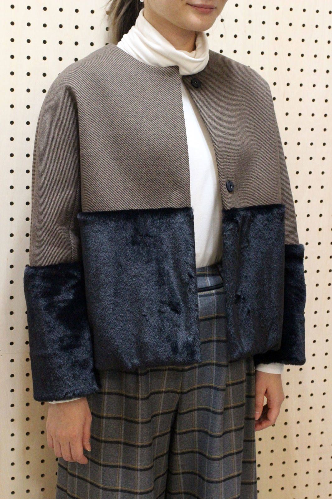 カルゼフリースショートコート