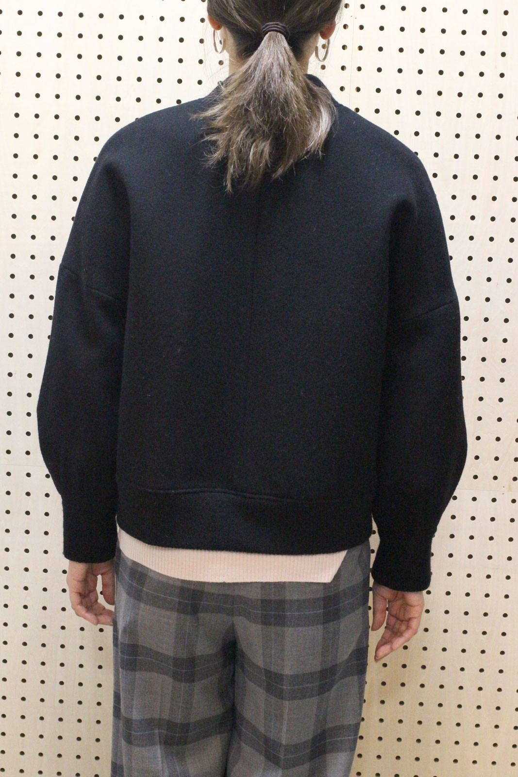 ミュール紡ビーバーショートジップブルゾン