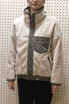 ボアショートZIPブルゾン ベージュ