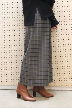 チェックワイドパンツ