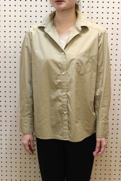 ワイヤー入りコットンシャツ ベージュ