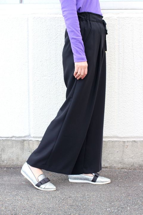 ダブルクロスワイドイージーパンツ ブラック