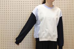 ストライプ切り替えプルオーバー