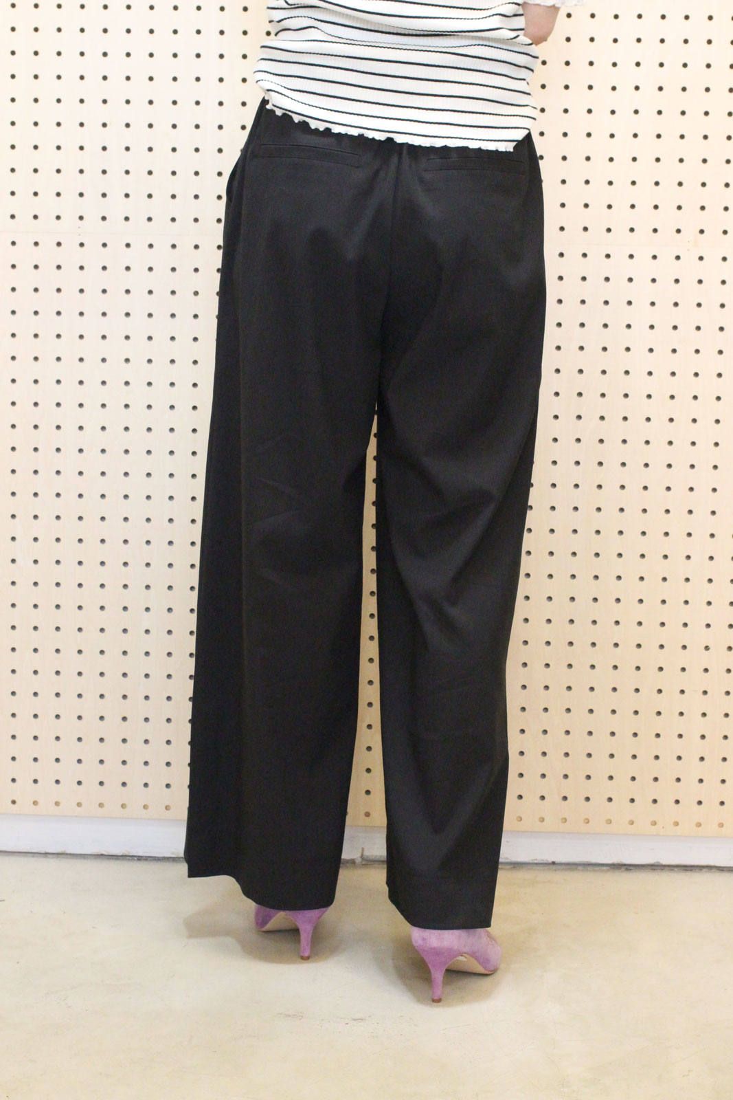 アサレチックスリットワイドパンツ イエロー