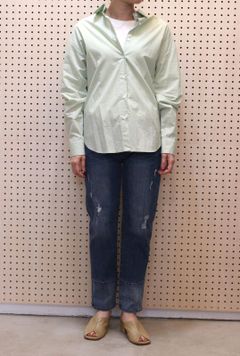 バックリボンブラウス ミント