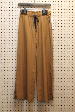 アサレチックスリットワイドパンツ ブラウン