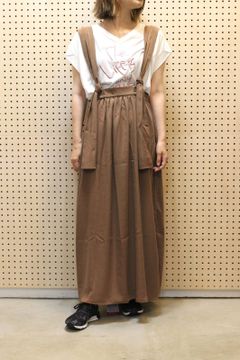ショルダースリットワンピース / ブラウン