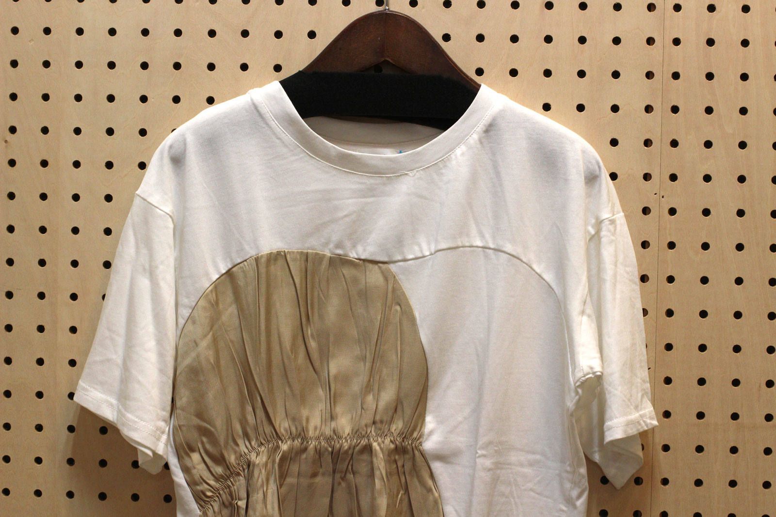 配色Tシャツ ベージュ