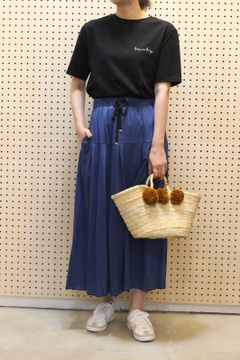 アリオリティ天竺タックスカート ブルー