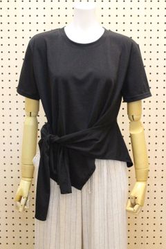 前結びTシャツ ブラック