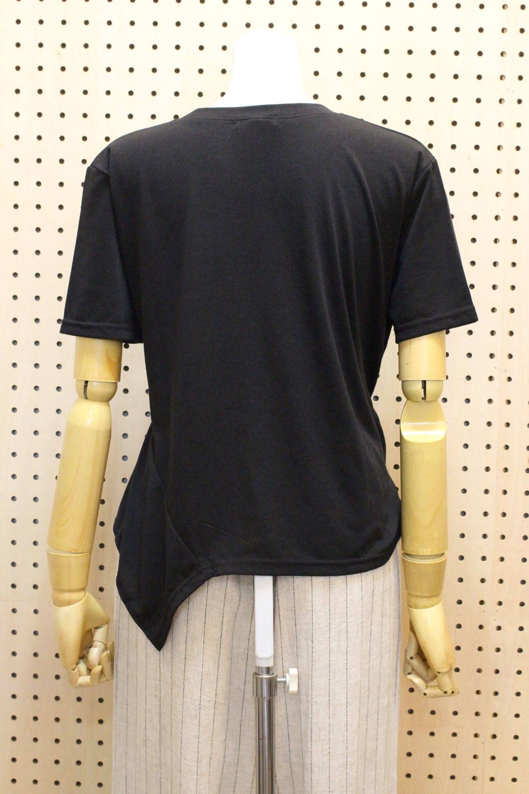 前結びTシャツ ブラック
