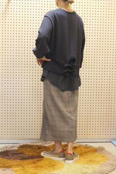 レイヤー裏毛プルオーバー ブラック