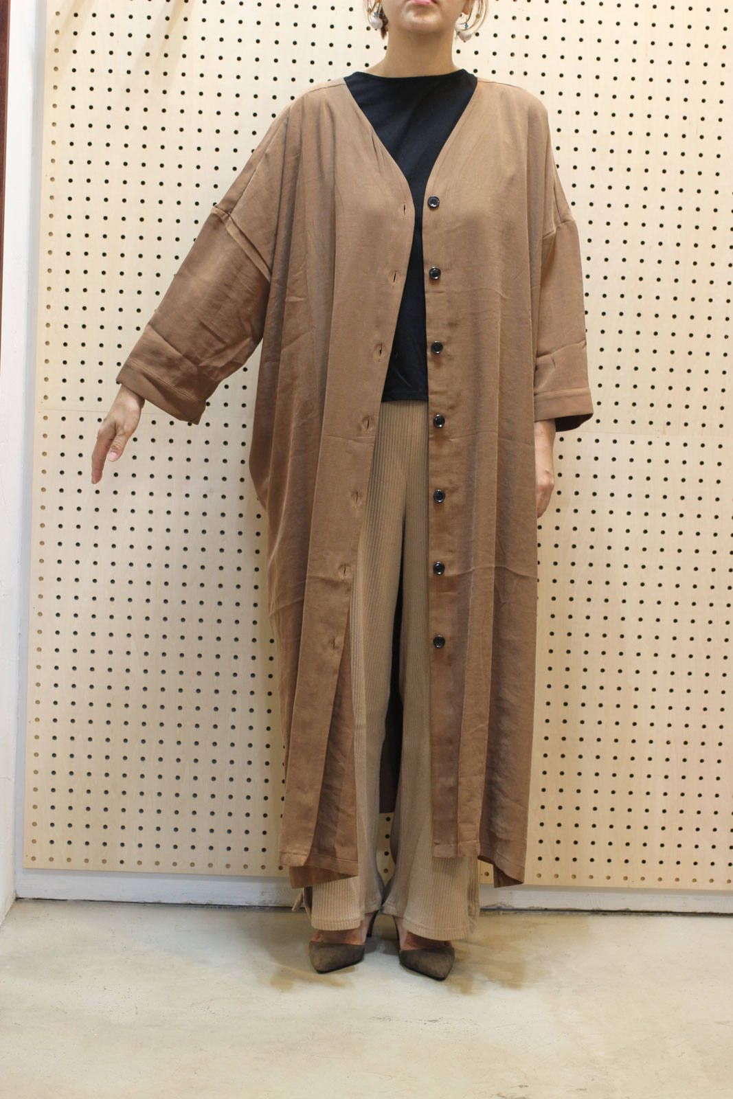 2WAYロングカーディガン ブラウン