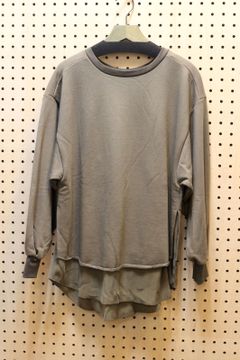 レイヤー裏毛プルオーバー カーキ