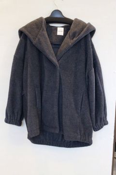ショートボアフードコート チャコール