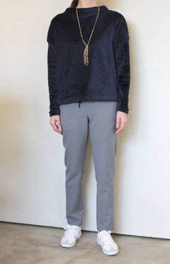 コスミカルウォームスリムテーパードパンツ グレー