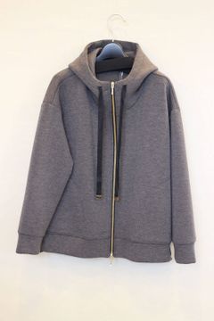 ボンディングジップパーカー チャコールグレー
