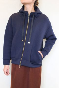 ボンディングジップパーカー チャコール ネイビー