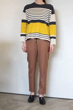 コスミカルウォームスリムテーパードパンツ キャメル