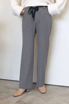 ソフトサーモ混ガンクラブソフトフレアーパンツ グレー
