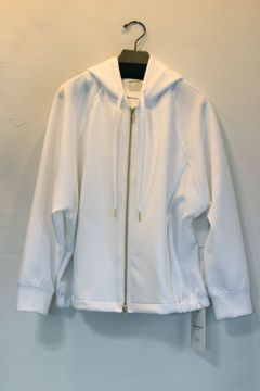 バックフリルWジップパーカー ホワイト