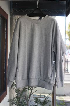 バックフリル裏毛プルオーバー グレー
