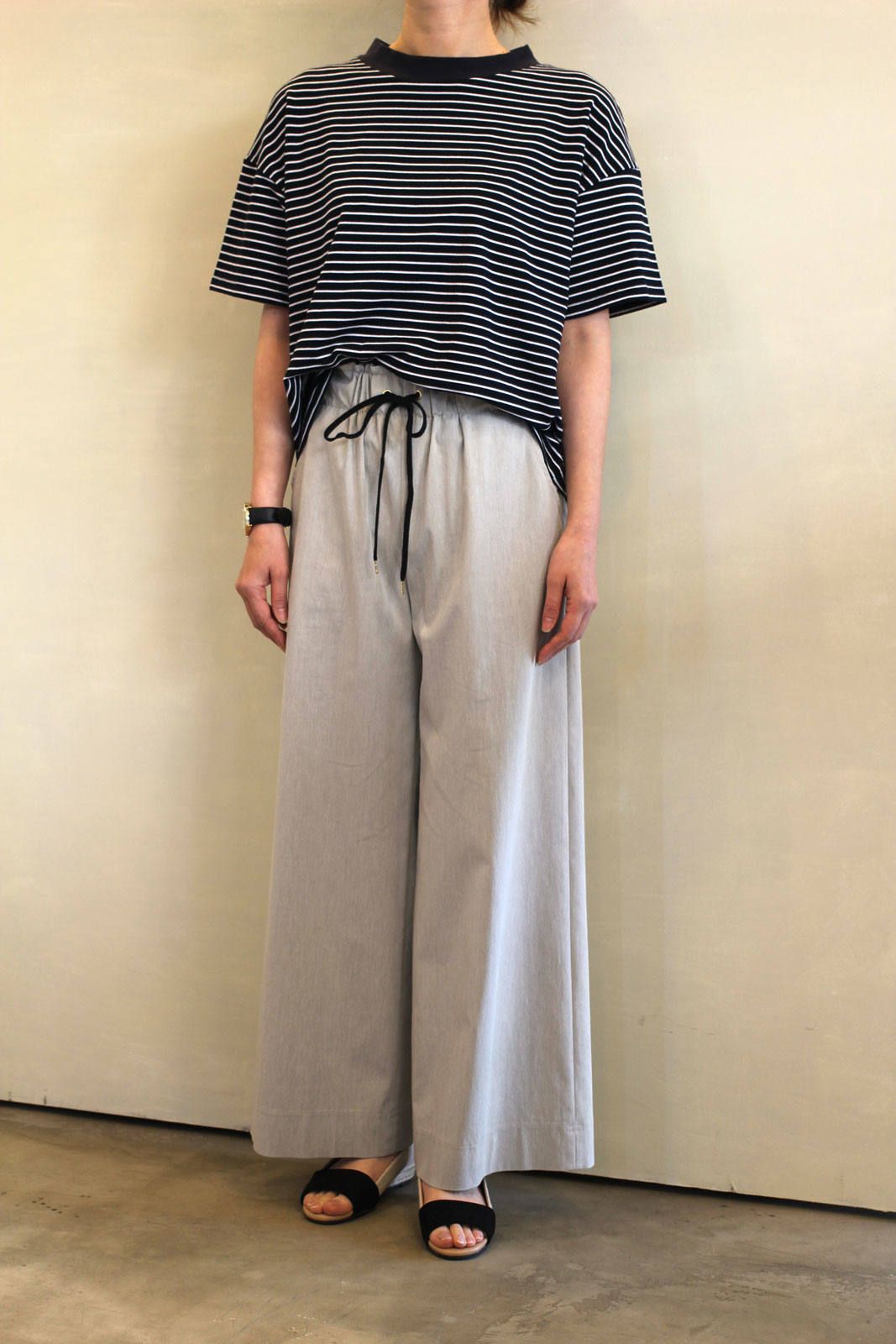 アサレチックワイドパンツ グレージュ