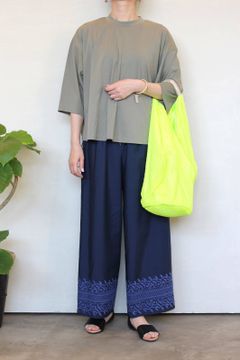 7分袖ビッグシルエットカットソー カーキ