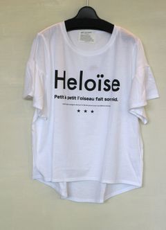 フォントプリントフリル袖Tシャツ ホワイト