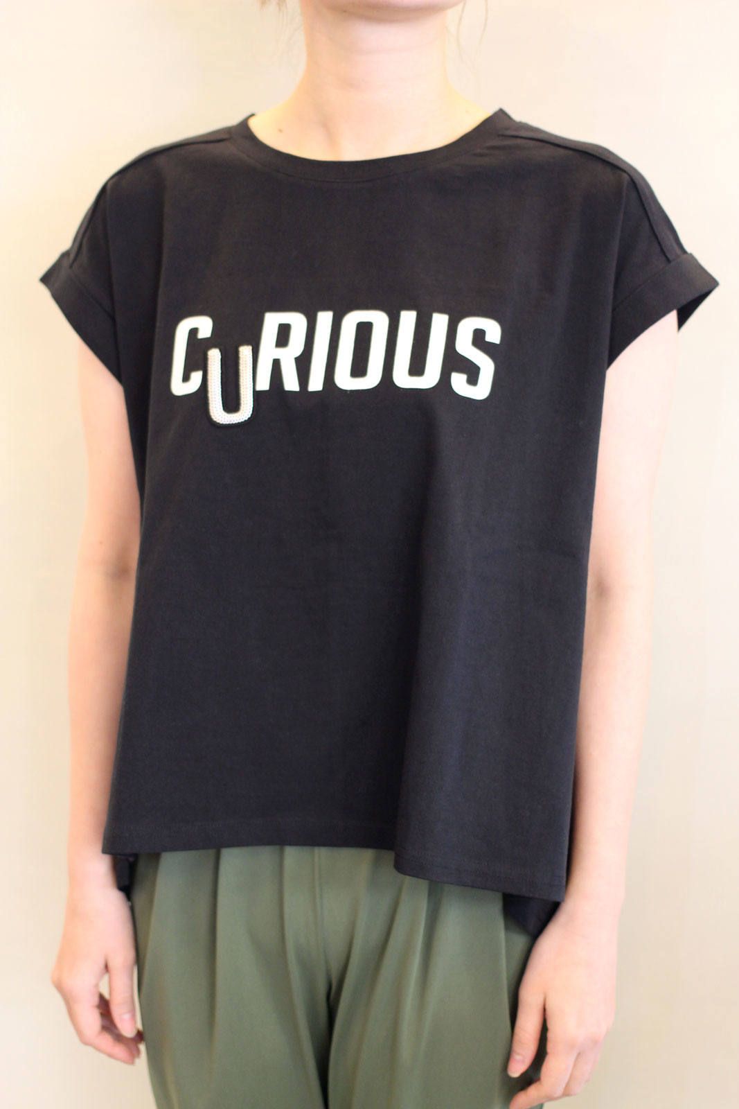 アンバランスロゴTシャツ ブラック