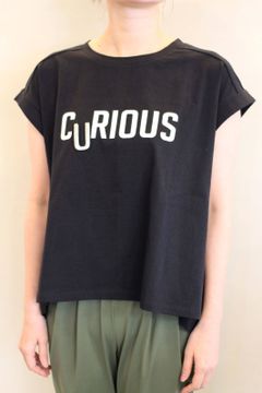 アンバランスロゴTシャツ ブラック